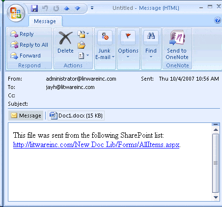 Generated E-mail